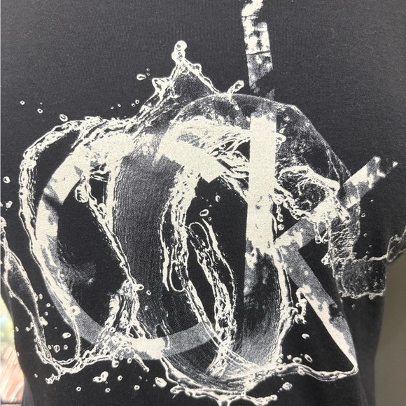 Calvin Klein Black CK Graphic Fitted Short Sleeve Mesh Tee - Picture 3 of 8